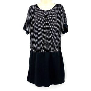 Promod polka dot drop waist dress sz US 10